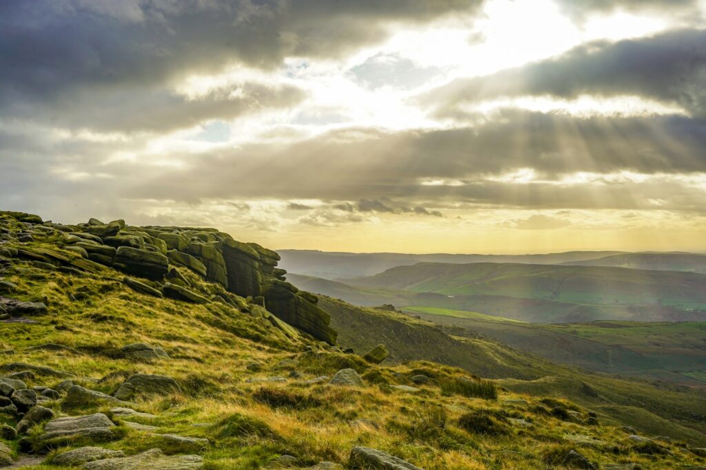 Rocky edges in open countryside